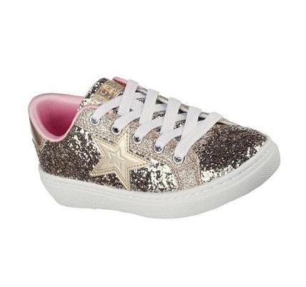 Lány Skechers Goldie - Sparkle Up Alkalmi Cipő Arany | HU3920R