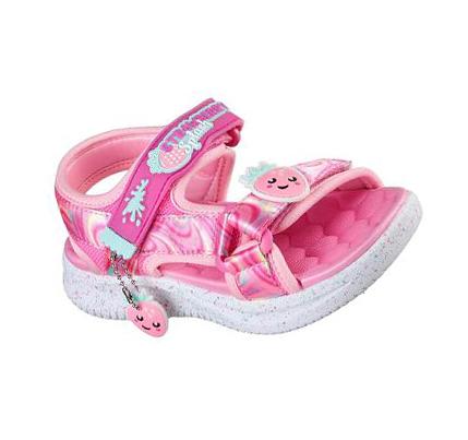 Lány Skechers Jumpsters - Splasherz Szandál Rózsaszín Színes | HU5020K