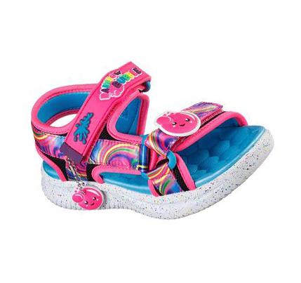 Lány Skechers Jumpsters - Splasherz Szandál Fekete Színes | HU50450