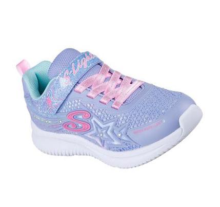 Lány Skechers Jumpsters - Wishful Star Tornacipő Levendula Rózsaszín | HU7120B