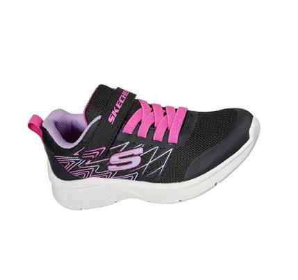 Lány Skechers Microspec - Bold Delight Tornacipő Fekete | HU7895D