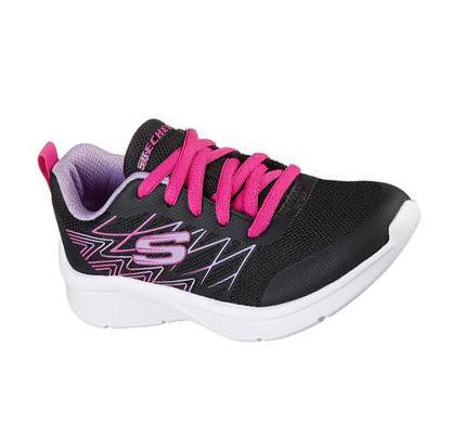 Lány Skechers Microspec - Bright Runner Tornacipő Fekete | HU7820R