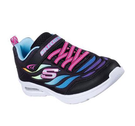 Lány Skechers Microspec Max - Airy Color Tornacipő Fekete Színes | HU7720A