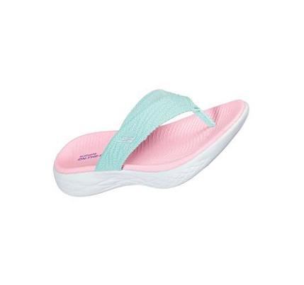 Lány Skechers On the GO 600 - Sunny Horizon Szandál Türkiz Rózsaszín | HU47700