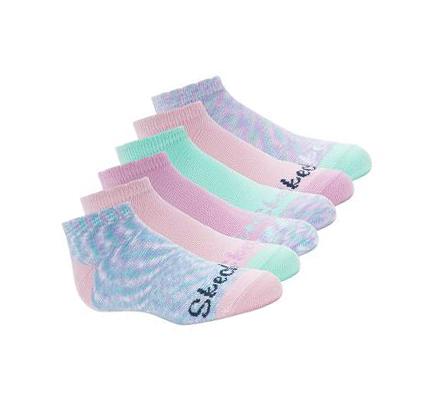 Lány Skechers Pastel Low Cut - 6 Pack Zokni Színes | HUA4450