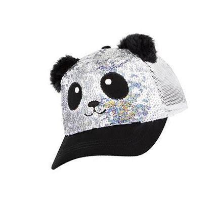 Lány Skechers Sequin Panda Kalap Titán Fekete | HU30950