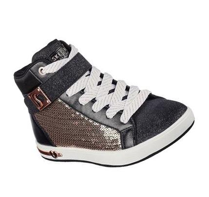Lány Skechers Shoutouts - Steal the Runway Alkalmi Cipő Fekete Arany | HU3520S