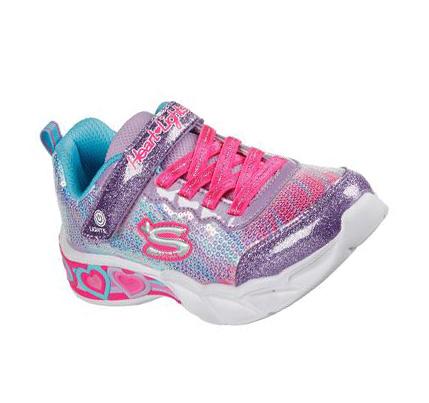 Lány Skechers Sweetheart Lights - Let's Shine Tornacipő Lila Színes | HU7170R