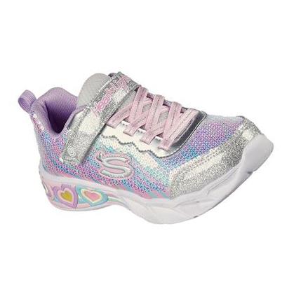 Lány Skechers Sweetheart Lights - Let's Shine Tornacipő Titán Színes | HU7195E