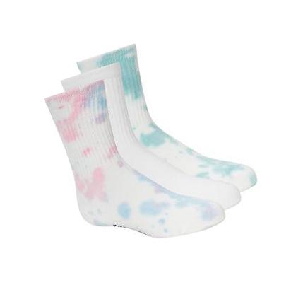 Lány Skechers Tie-Dye Crew - 3 Pack Zokni Színes | HUA8200