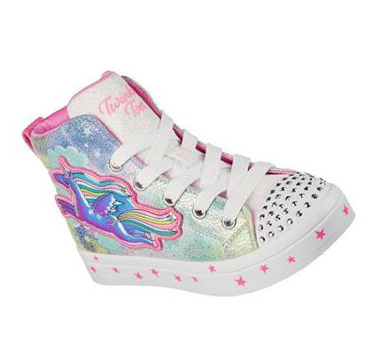Lány Skechers Twi-Lites 2.0 - Unicorn Galaxy Alkalmi Cipő Rózsaszín Színes | HU41453