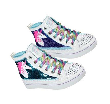 Lány Skechers Twi-Lites 2.0 - Unicorn Surprise Alkalmi Cipő Kék Színes | HU4170S