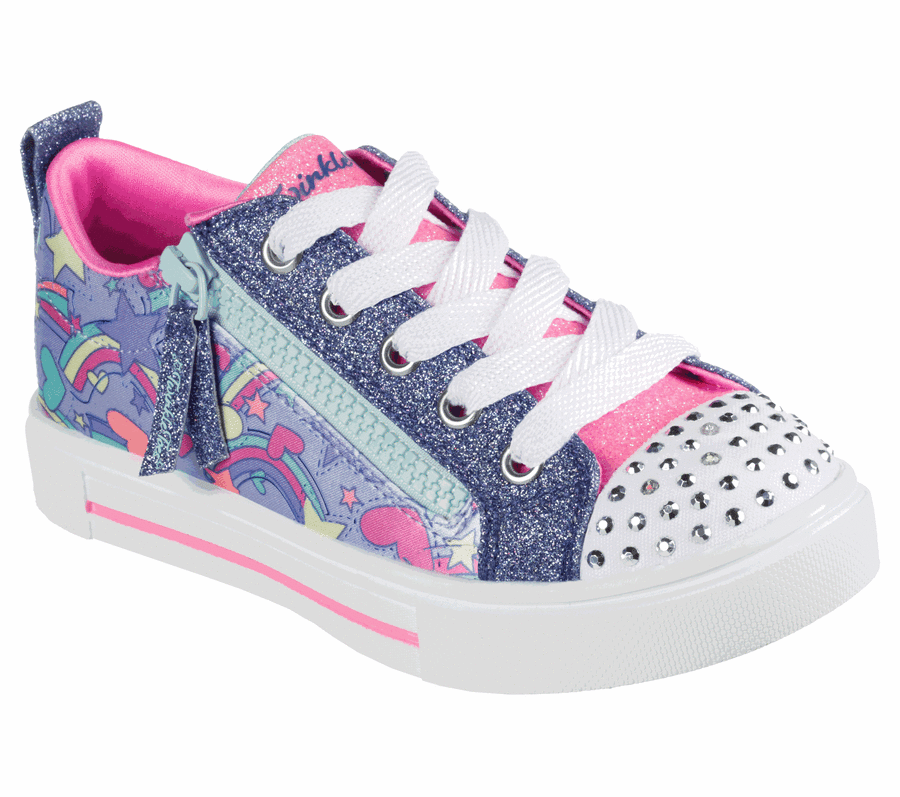 Lány Skechers Twinkle Sparks - Rainbow Shines Alkalmi Cipő Színes | HU42454