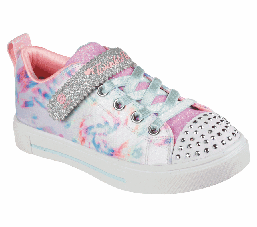 Lány Skechers Twinkle Sparks - Stormy Brights Alkalmi Cipő Rózsaszín Színes | HU4270L