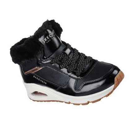 Lány Skechers Uno - Cozy On Air Csizma Fekete | HU3145Q
