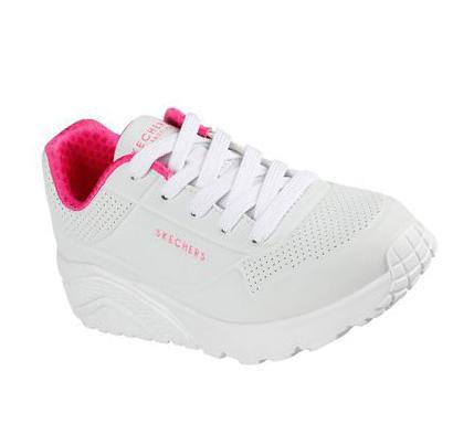 Lány Skechers Uno Lite - In My Zone Tornacipő Fehér Rózsaszín | HU6170L