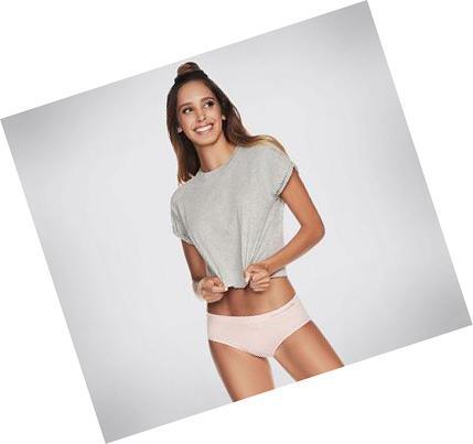 Női Skechers 3 Pack of Solid Hipster Briefs Fehérnemű Rózsaszín Kék Szürke | HU65445