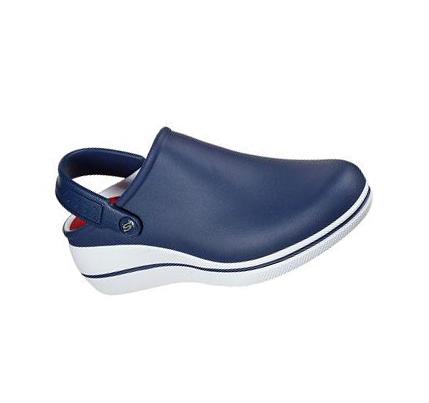 Női Skechers Amreli Munkacipő Sötétkék Fehér | HU47960