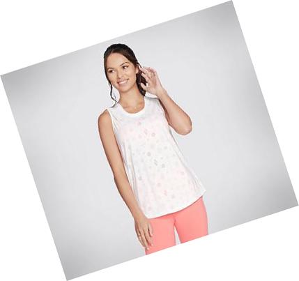 Női Skechers Apparel Diamond Status Burnout Póló Fehér | HU4897X
