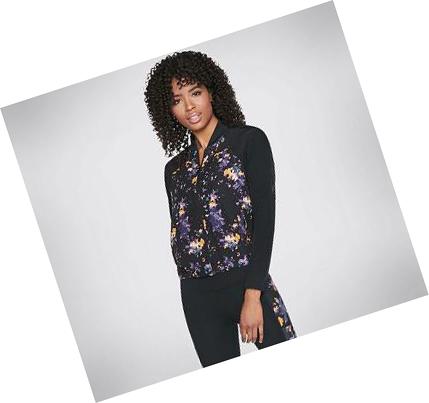 Női Skechers Apparel Floret Bomber Kabát Színes | HU36474