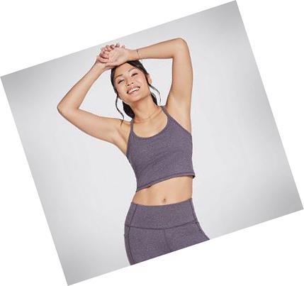 Női Skechers Apparel GOFLEX Luxe Crop Bra Sportmelltartó Lila | HU49970