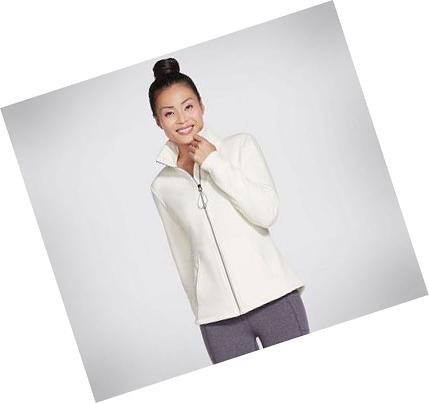 Női Skechers Apparel GO SNUGGLE Kabát Fehér | HU4084K