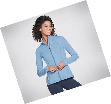 Női Skechers Apparel GO WALK Mesh Kabát Kék | HU50970