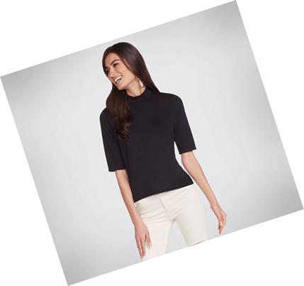 Női Skechers Apparel Moment Póló Fekete | HU4184A