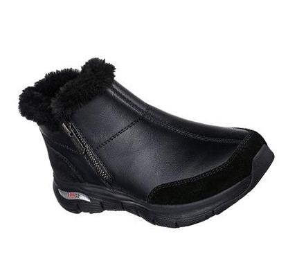 Női Skechers Arch Fit - Alkalmi Hour Csizma Fekete | HUI2665