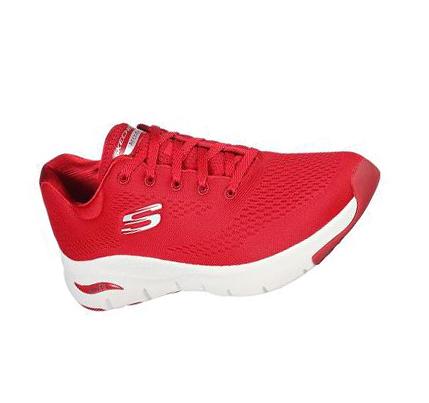 Női Skechers Arch Fit - Big Appeal Gyalogló Cipő Piros | HU41738
