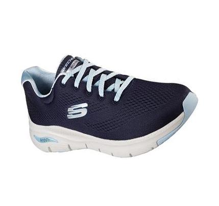 Női Skechers Arch Fit - Big Appeal Gyalogló Cipő Sötétkék Világos Kék | HU41980