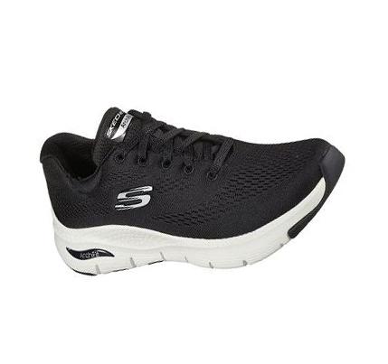 Női Skechers Arch Fit - Big Appeal Gyalogló Cipő Fekete Fehér | HU70470
