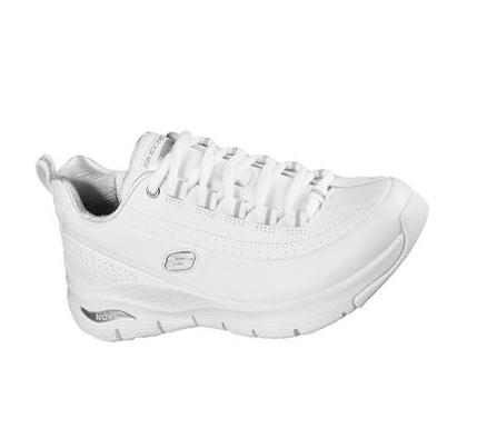 Női Skechers Arch Fit - Citi Drive Gyalogló Cipő Fehér Titán | HUI328K