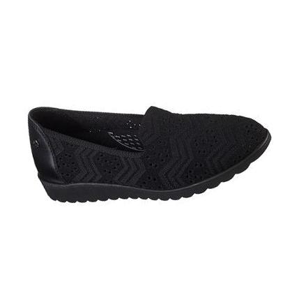 Női Skechers Arch Fit Cleo Éktalpú Flats Fekete | HUA853E