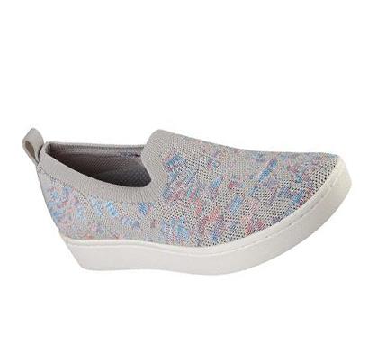 Női Skechers Arch Fit Cup - Free Blossom Slip Ons Szürke | HU39138