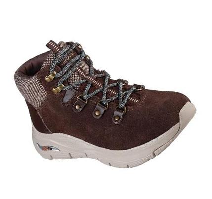 Női Skechers Arch Fit - Extraordinary Csizma Csokoládé | HUI152L