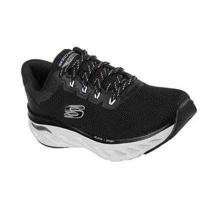 Női Skechers Arch Fit Glide-Step - Highlighter Edzőcipő Fekete Fehér | HU4773B