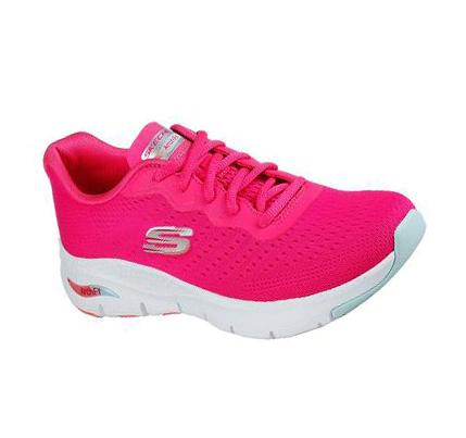 Női Skechers Arch Fit - Infinity Cool Edzőcipő Rózsaszín Színes | HU4423P