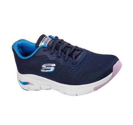 Női Skechers Arch Fit - Infinity Cool Edzőcipő Sötétkék Színes | HU4448K
