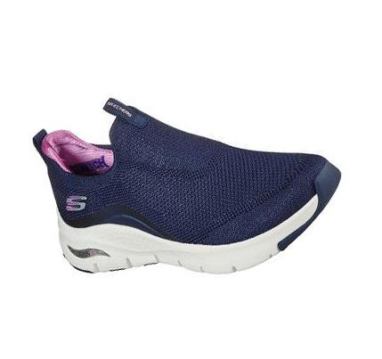 Női Skechers Arch Fit - Keep It Up Slip Ons Sötétkék Lila | HU3838C