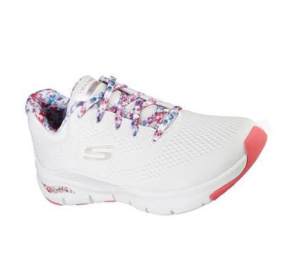 Női Skechers Arch Fit - Magic Oasis Gyalogló Cipő Fehér Színes | HU44730