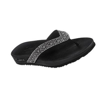 Női Skechers Arch Fit Meditation - Stella Szandál Fekete | HU5605B