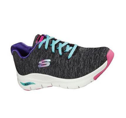 Női Skechers Arch Fit - Pillow Walker Gyalogló Cipő Fekete Színes | HU4548A