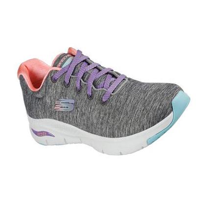 Női Skechers Arch Fit - Pillow Walker Gyalogló Cipő Szürke Színes | HU4573D