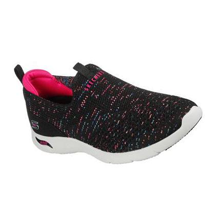 Női Skechers Arch Fit Refine - All Heart Slip Ons Fekete Rózsaszín | HU39633