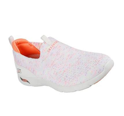 Női Skechers Arch Fit Refine - All Heart Slip Ons Fehér Rózsaszín | HU3988S