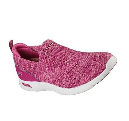 Női Skechers Arch Fit Refine - Don't Go Gyalogló Cipő Rózsaszín | HU4299X