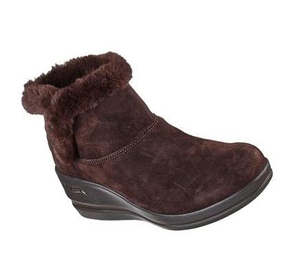 Női Skechers Arch Fit Rise - Elegáns Éktalpú Cipő Csokoládé | HU3005B