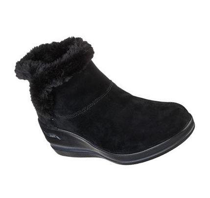 Női Skechers Arch Fit Rise - Elegáns Éktalpú Cipő Fekete | HU30170