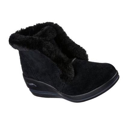 Női Skechers Arch Fit Rise - Luxe Csizma Fekete | HUI066A